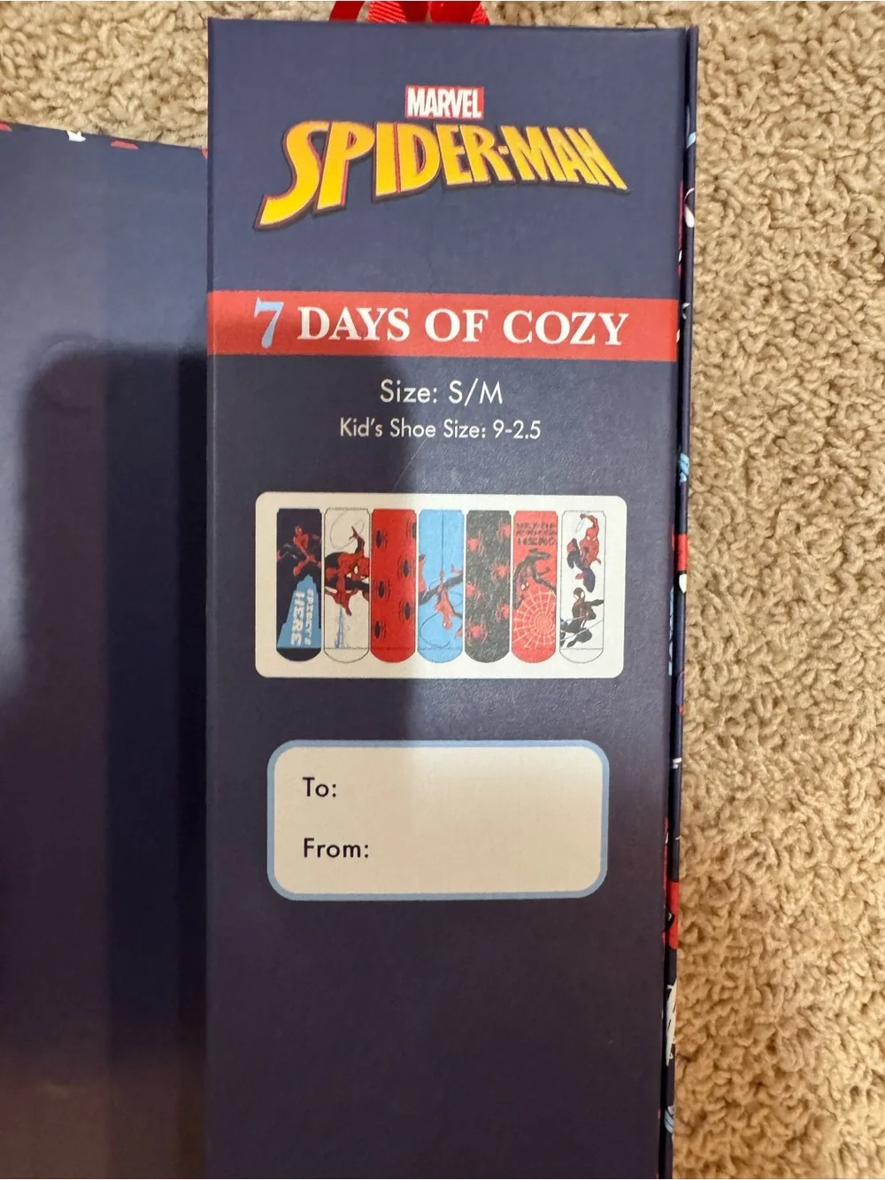 Boy’s Marvel Spider-Man Red, Blue and Black Casual Socks - 7 Days Pack